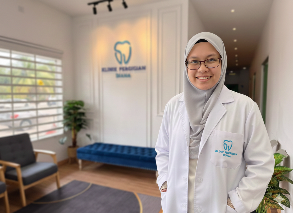 Professional dentist at Klinik Pergigian Diana